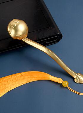 铜如意摆件称心如意国风创意桌面饰品新中式家居工艺品乔迁礼物品