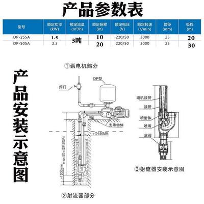 自吸泵吸程家吸用MAGA-102水泵2水0大程吸30米抽水泵大吸力深井自