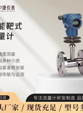 智能靶式流量计法兰海水高温糖浆重油石蜡数显流量计DN25-DN300