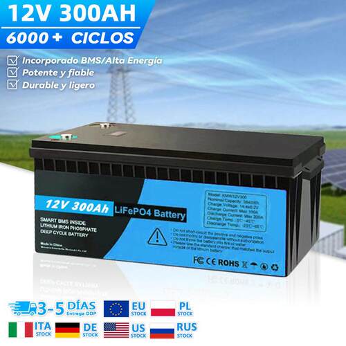 Batería 12V 300Ah LiFePO4 para Energía Solar 280ah