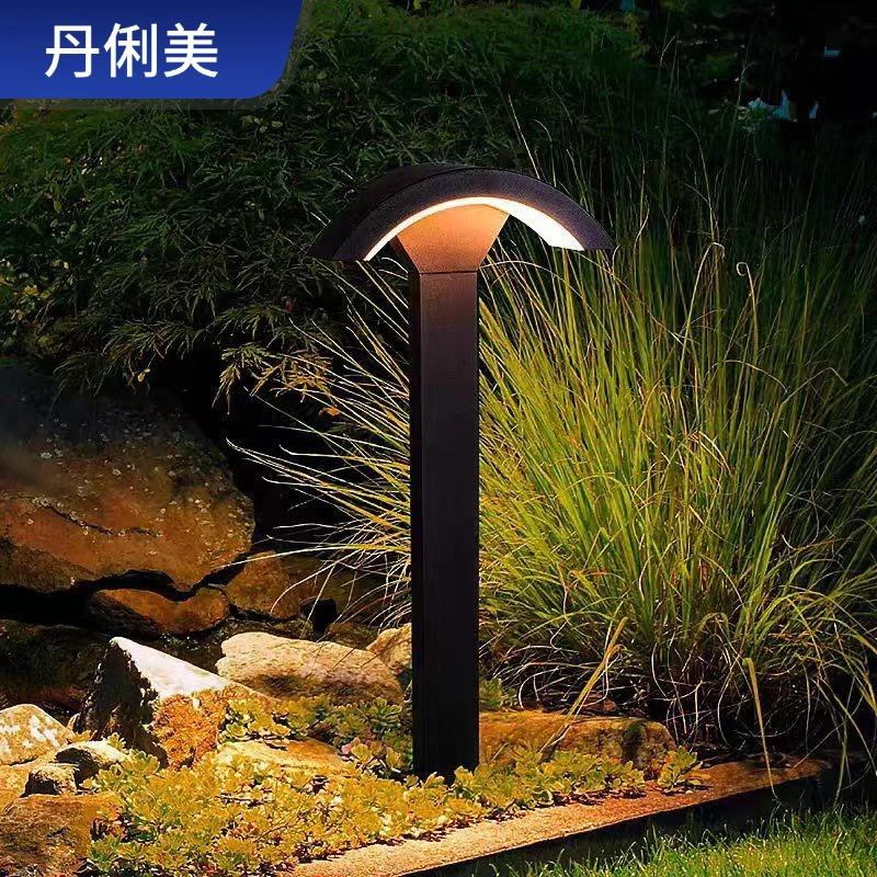 草坪灯简约户外花园景观别墅庭院花园草地灯园林小路灯方形铝材灯
