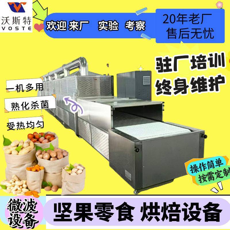 炒货熟化灭菌机 瓜子坚果类微波烘干烘烤设备 干果烘焙设备