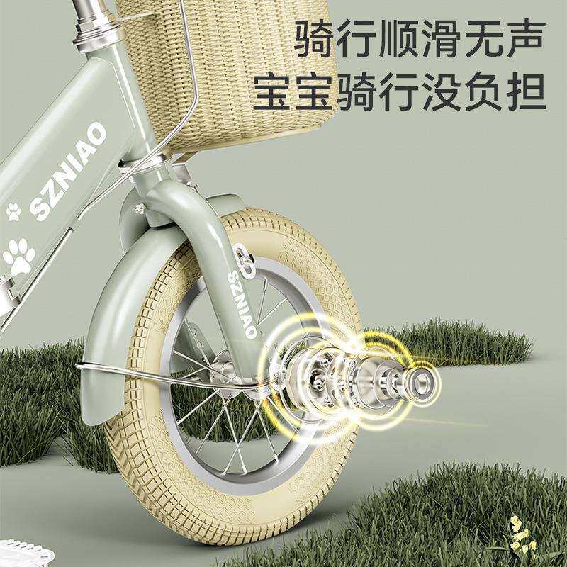 童车脚踏车复古男孩女孩14-16-18寸折叠儿童自行车2-3-4-6岁
