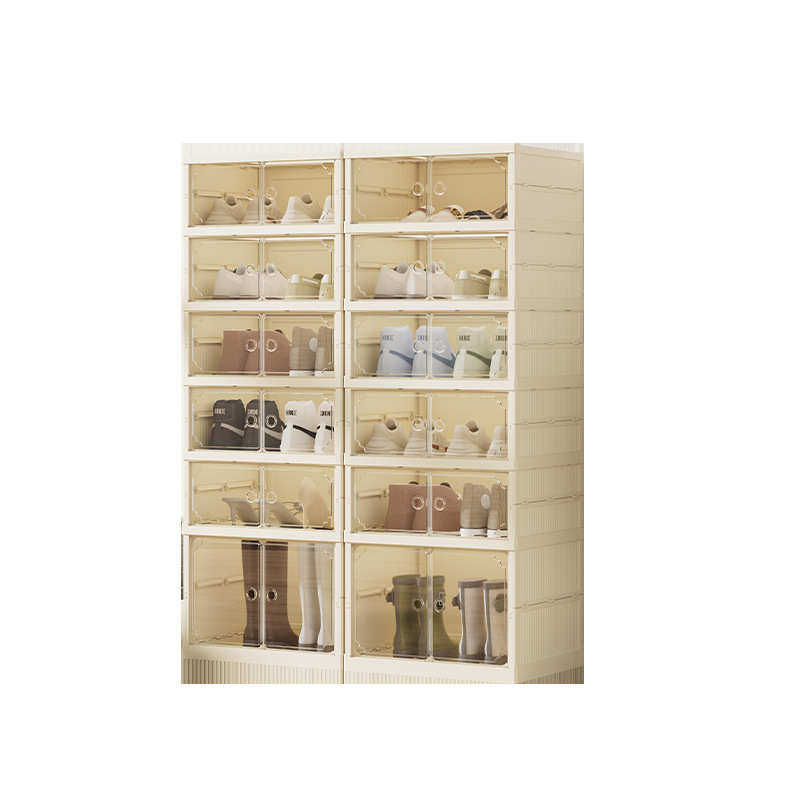 免安装鞋盒鞋架鞋柜多层塑料折叠家用门口透明收纳盒鞋子收纳