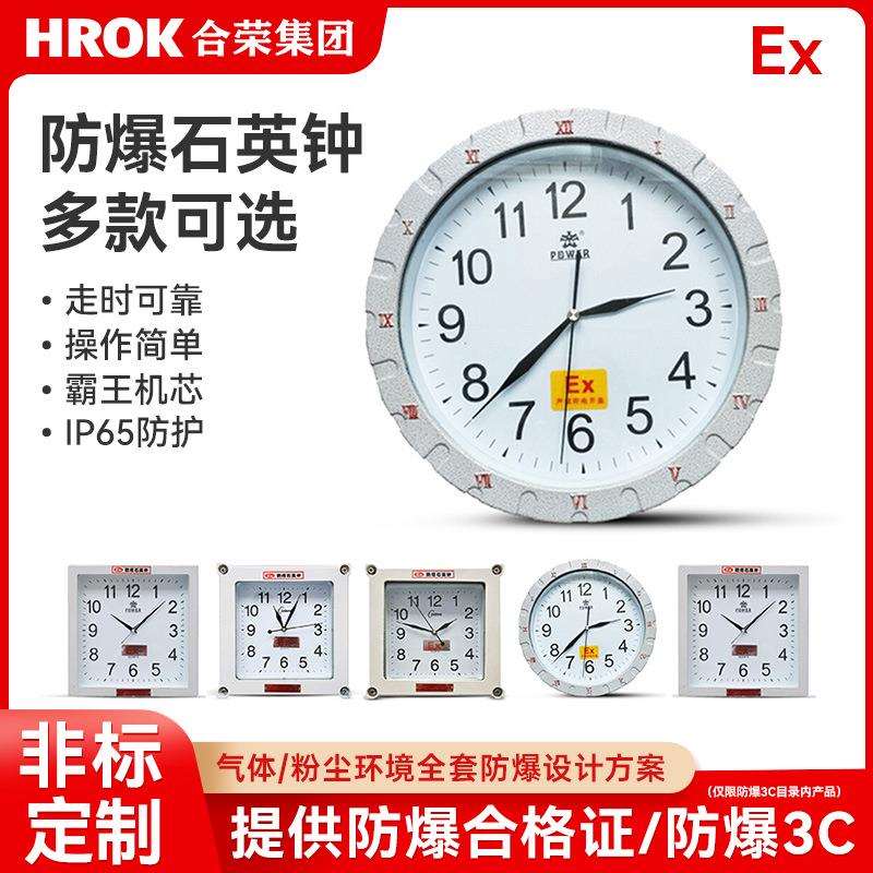 防爆石英钟BSZ二工防爆数显钟表壁挂式电子指针钟表圆方形防水腐