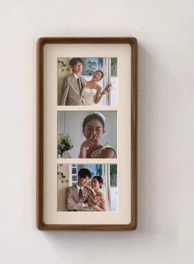 实木相框婚纱照多张照片定制DIY榫卯情侣相框摆台礼物多宫格挂墙