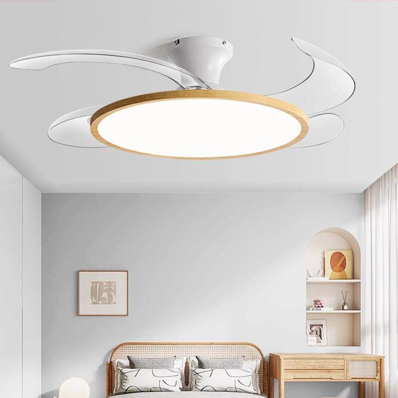 新款室吊扇灯家用客厅扇餐厅风扇826吊灯一卧体山装饰静音隐形风