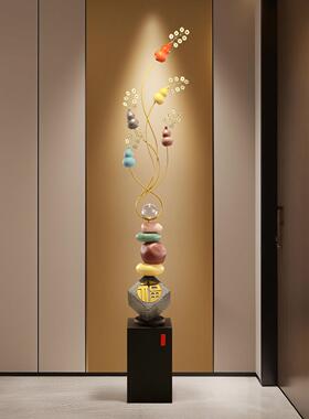 旺宅葫芦时来运转大摆件客厅电视柜沙发旁落地入户玄关竖高装饰品