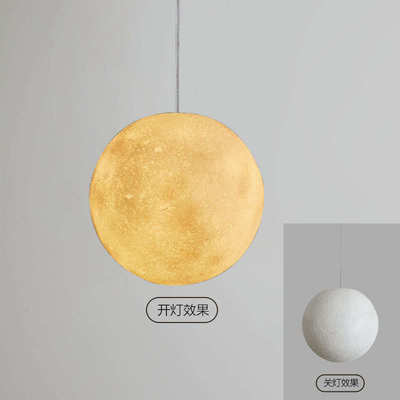 月球服装店铺红橱窗北欧圆球月灯创意星球亮灯餐厅吊灯灯球形灯网