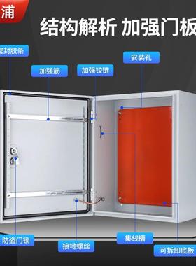 基业箱电箱箱明装加厚电控防威图制箱PLC配可定控强电布线电气控