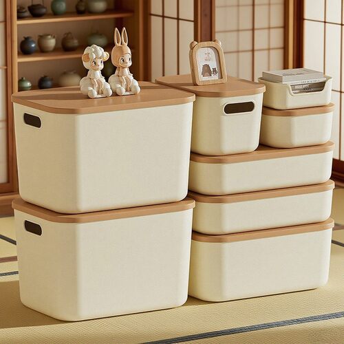 Clutter storage box, cosmetic organizer basket, desktop snac