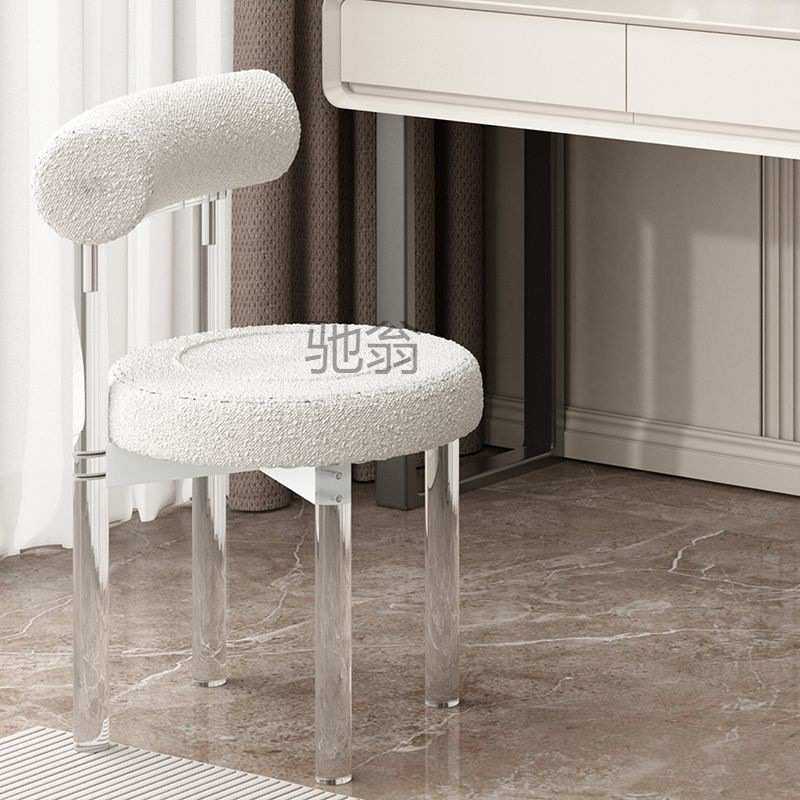 pq北欧网红化妆椅梳妆台凳子透明亚克力椅子休闲简约现代轻奢餐椅,住宅家具,梳妆凳,淘宝优惠券,粉丝福利购,淘宝优惠卷