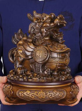 带来财富和宝藏皮绣饰品家居现代中式客厅装饰办公室书房工艺品开