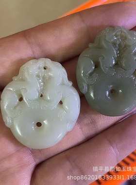 天然坠厂家天然和田玉批发和田玉挂件吊双扣平安a貔貅货 保真玉石