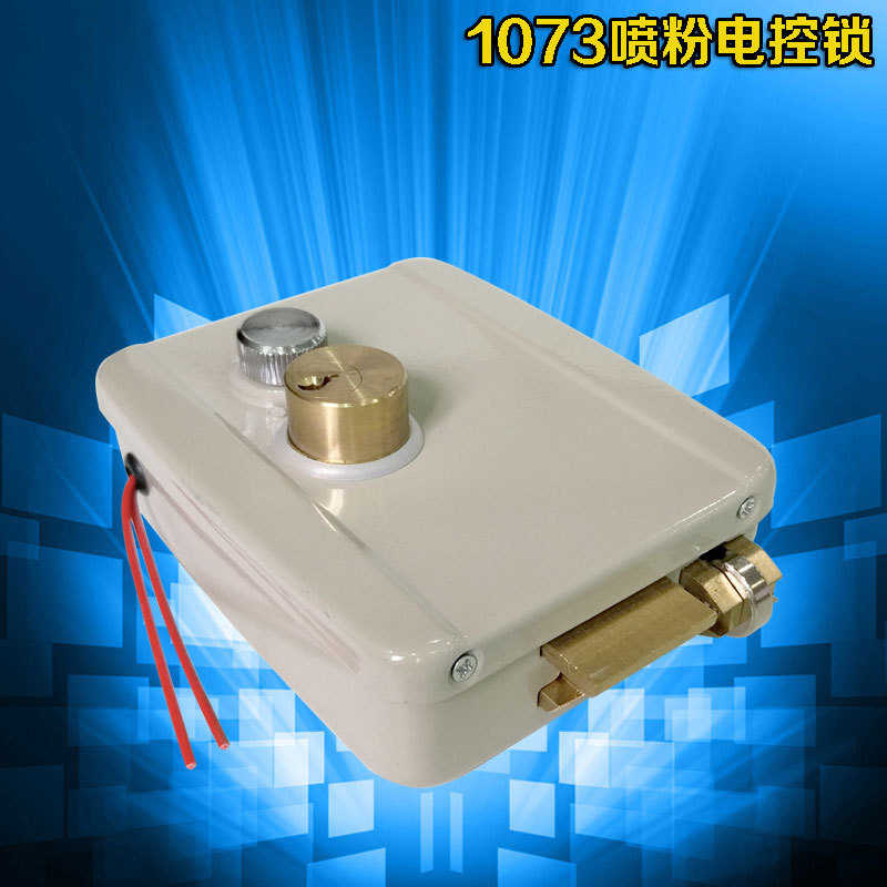 厂家批发 1073喷粉双头电控锁 楼宇锁 门禁刷卡锁 遥控锁智能