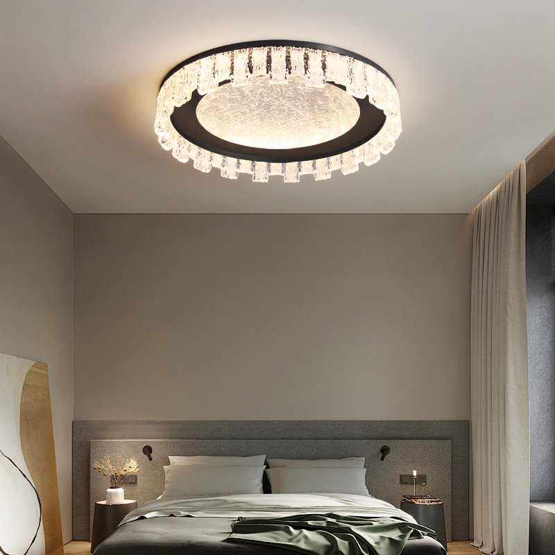 意式轻奢云雾水晶卧室吸顶灯现代简约大气客厅圆形吸顶灯,家装灯饰光源,智能吸顶灯,淘宝优惠券,粉丝福利购,淘宝优惠卷
