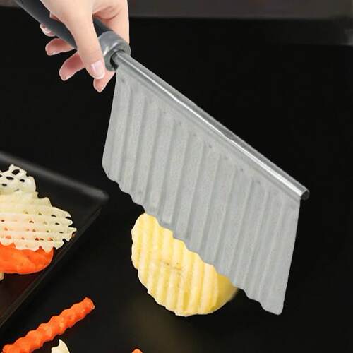 Stainless Steel Wolf Tooth Potato Wavy Knife, Kitchen Home F