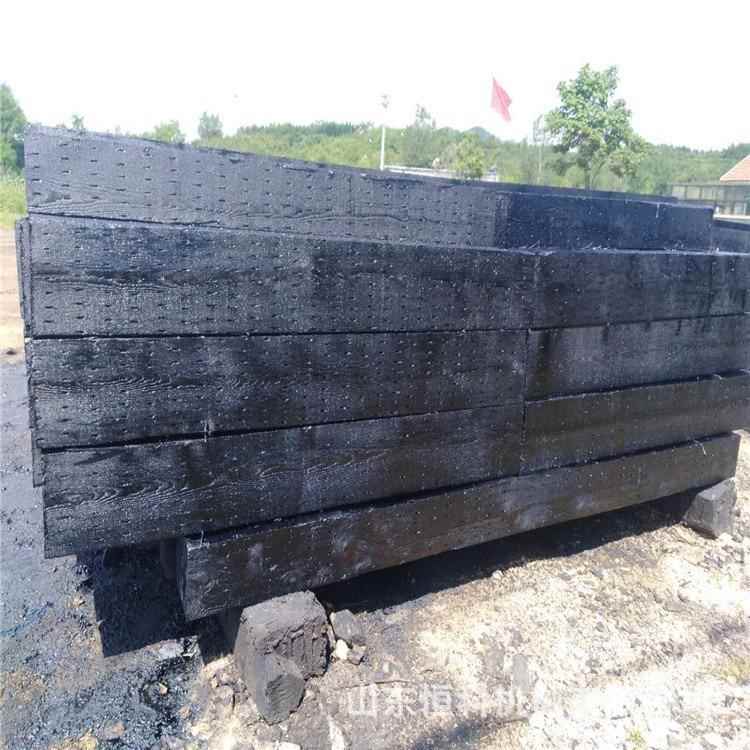 煤矿用高压油浸枕木吊车支腿垫木铁路用160*220mm防腐浸油枕木