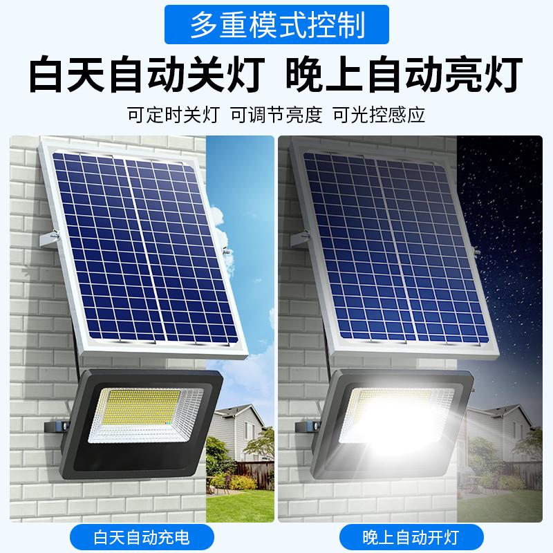 太阳能路灯户外投光灯一拖二家用庭院灯阳台室外超亮大功率照明灯