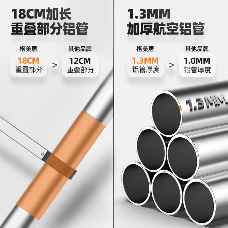 xt-sst伸缩梯子加厚铝携合单侧折叠多降功能家用可式升工金程阁楼