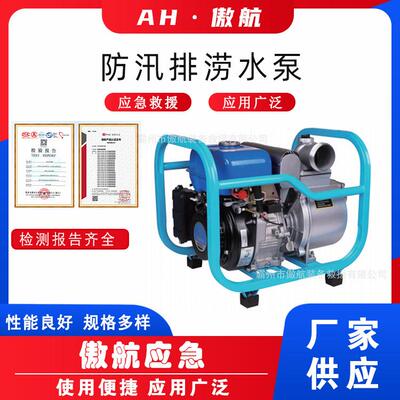 防汛排涝水泵河堤大坝抽水自吸泵功率4.0kw水泵移动式柴油机动泵