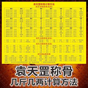袁天罡称骨歌详解计算法地母经预测八卦速查速学自学高清覆膜卡片