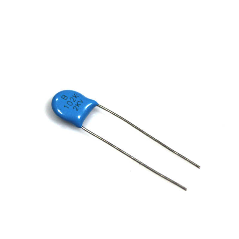 国产 直插高压瓷片电容2KV102K 片径6.5mm 102K/2KV磁片 瓷介电容