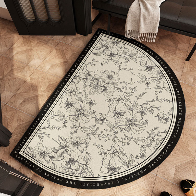 硅藻泥法式复古入户门地垫进门脚垫高级感玄关门垫蹭土除尘地毯