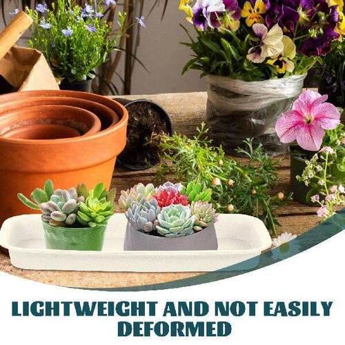 Flower Pot Tray Gardening Trays Flowerpot Base Rectangular