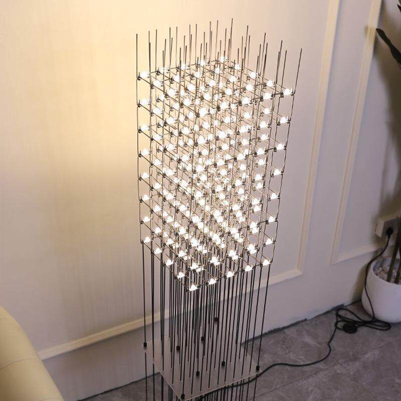 意式轻奢光立方线条落地灯现代简模型制作工具/辅料耗