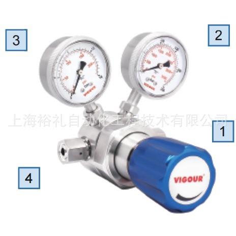 半导体实验室特气用高纯不锈钢气体调压阀 VCR/卡套精密减压器