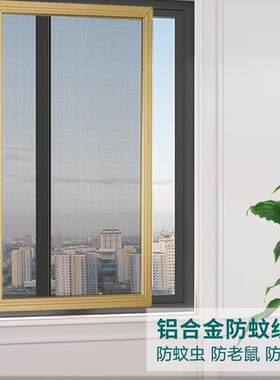 南通铝合金纱窗可推拉式定制做自装不锈钢网防蚊虫、宠物 金刚网