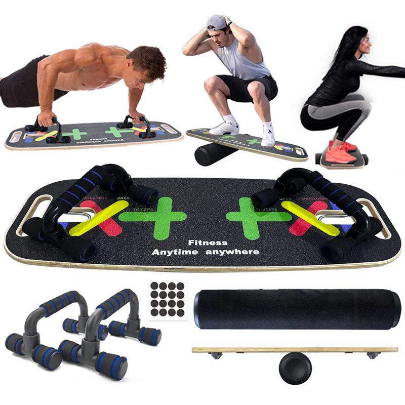 统板板新款运动感平衡瑜伽健身木质健训练腹板家用器材俯卧撑