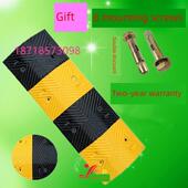 橡胶减速带汽车减速板斜坡限速缓冲带减速胶铸钢减速垄 送8枚螺丝