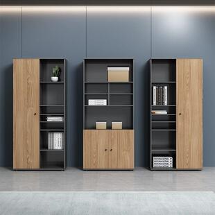 办公室家具木质文件柜壁柜资料柜储物柜靠墙书柜展示柜子背景柜