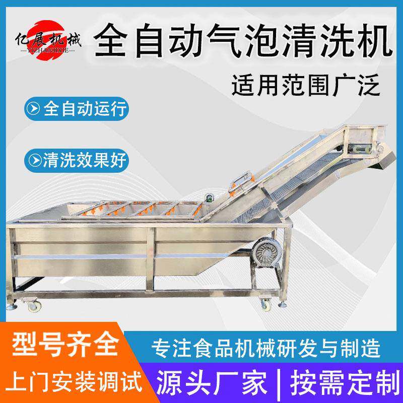 山野菜气泡清洗机 白蒿加工设备 荠菜翻浪鼓泡清洗机 桑叶清洗机