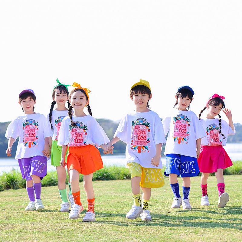 六一儿童演出服装幼儿园舞蹈班服小学生运动会男女童啦啦队表演服