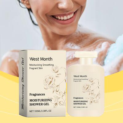 WEST MONTH Fragrant Moisturizing Body Wash, gently cleanses