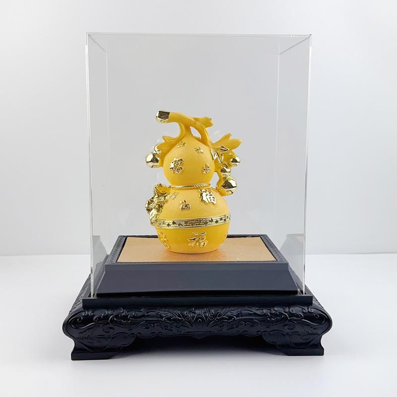 爆款热卖 绒沙金百福临门金葫芦摆件 创意中式直播爆款产品