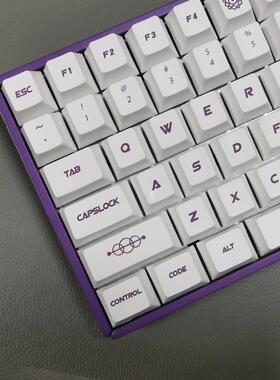 ciy6887104键原厂紫 64适配  pbt帽 电容68奶 980热升华高度 84静