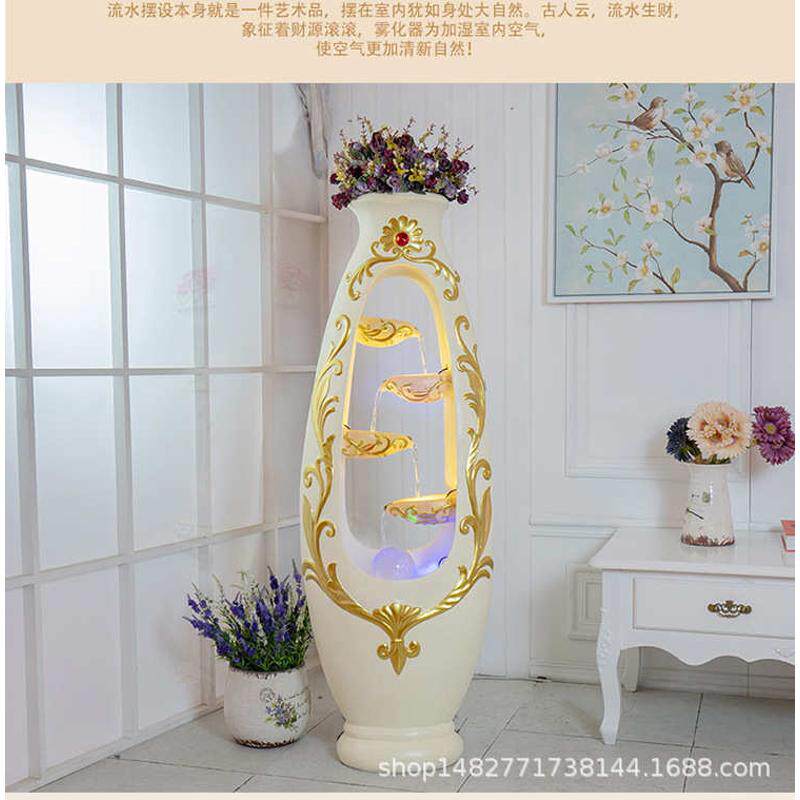 智瑞工艺品喷泉流水加湿器家居装饰品客厅办公室摆件创意水景摆设