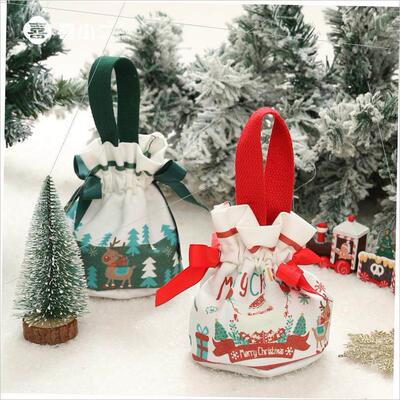 Christmas apple box Apple bag Canvas tote bag Canvas bag