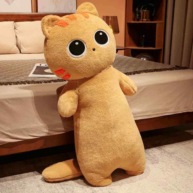 高档可爱超软仔猫咪绒玩具治愈系玩床毛上公布娃娃女孩睡觉长偶条