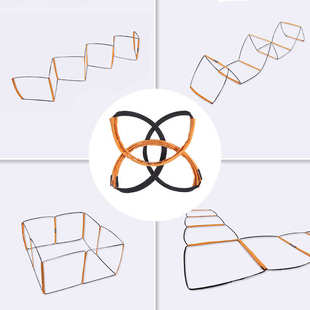 蝴蝶梯多功能敏捷梯儿童体能敏感绳梯篮球足球训练器材跳格梯软梯