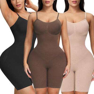 Women's Solid Color High Stretch Racerback Shapewear Bodysui