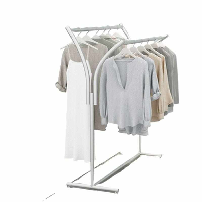 服装店中岛展示架落地专用双排杠陈列女童装上墙挂衣货架移动带轮