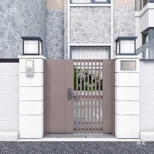 不锈院钢户外庭门农村自建房院大门DAM门铝合金庭院门户外铁别墅