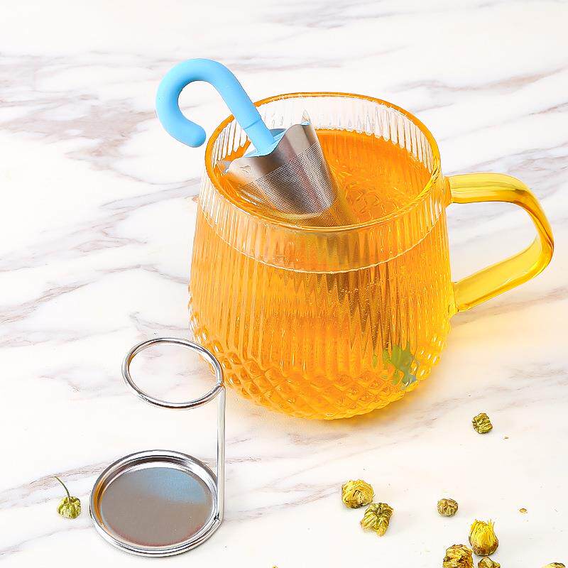 不锈钢304硅胶泡茶器 家用茶具硅胶茶漏 创意硅胶茶包 雨伞泡茶器