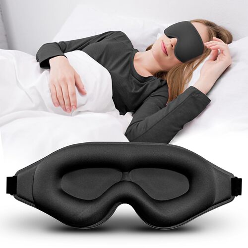 100% Blackout 3D Sleep Mask Lash Safe Contoured Eye Mask