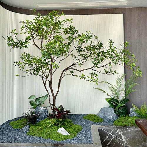 仿真马醉木橱窗造景植物室内仿生绿植装饰树大型假树简约景观摆件
